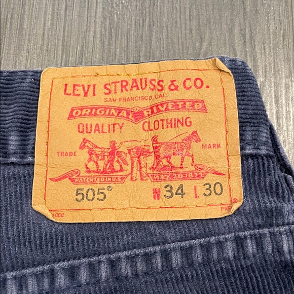 Levi's Navy Corduroy Jeans 34 x 30 - Picture 7 of 7
